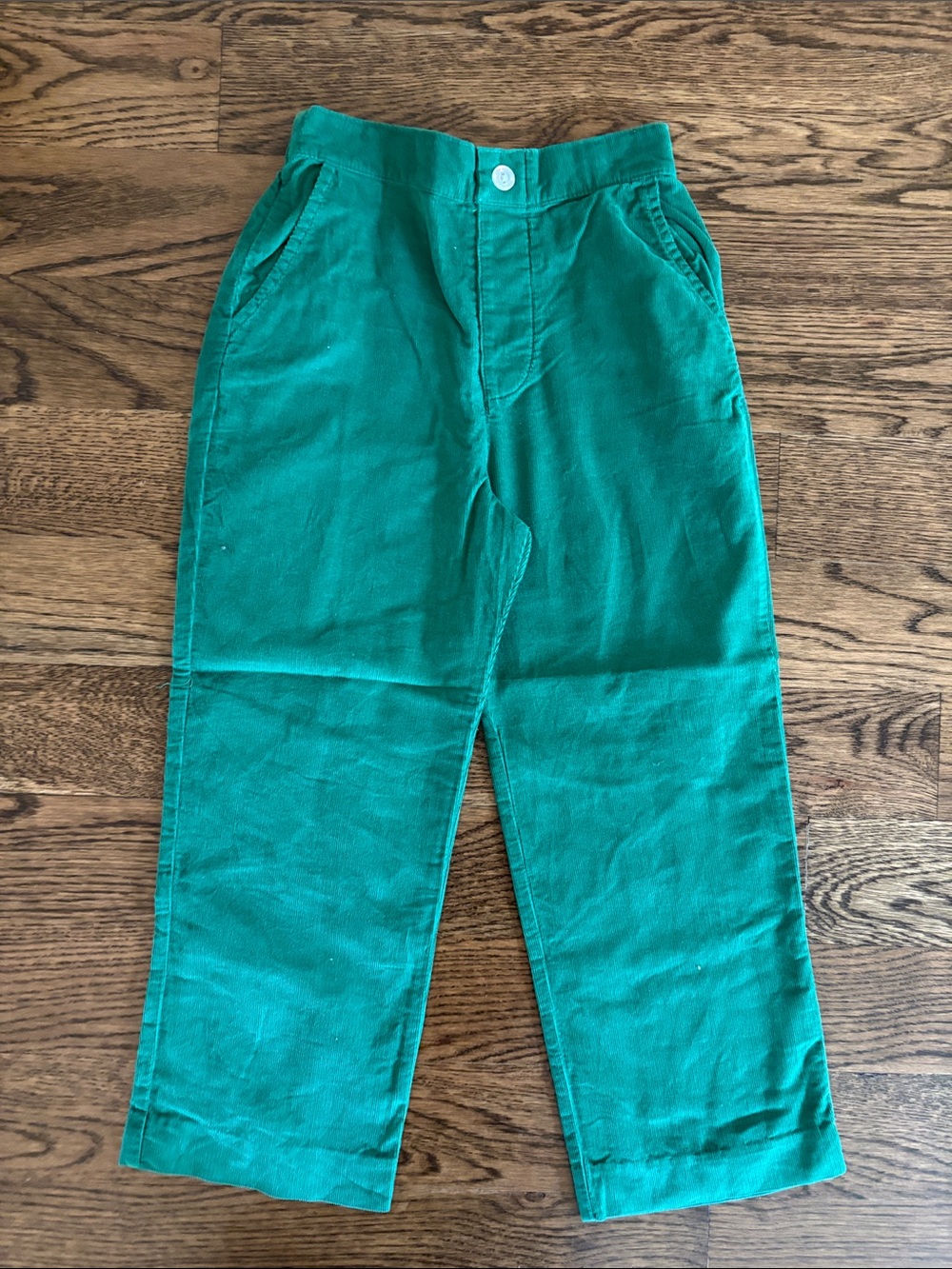 Little English Emerald Green Corduroy Kids Pants